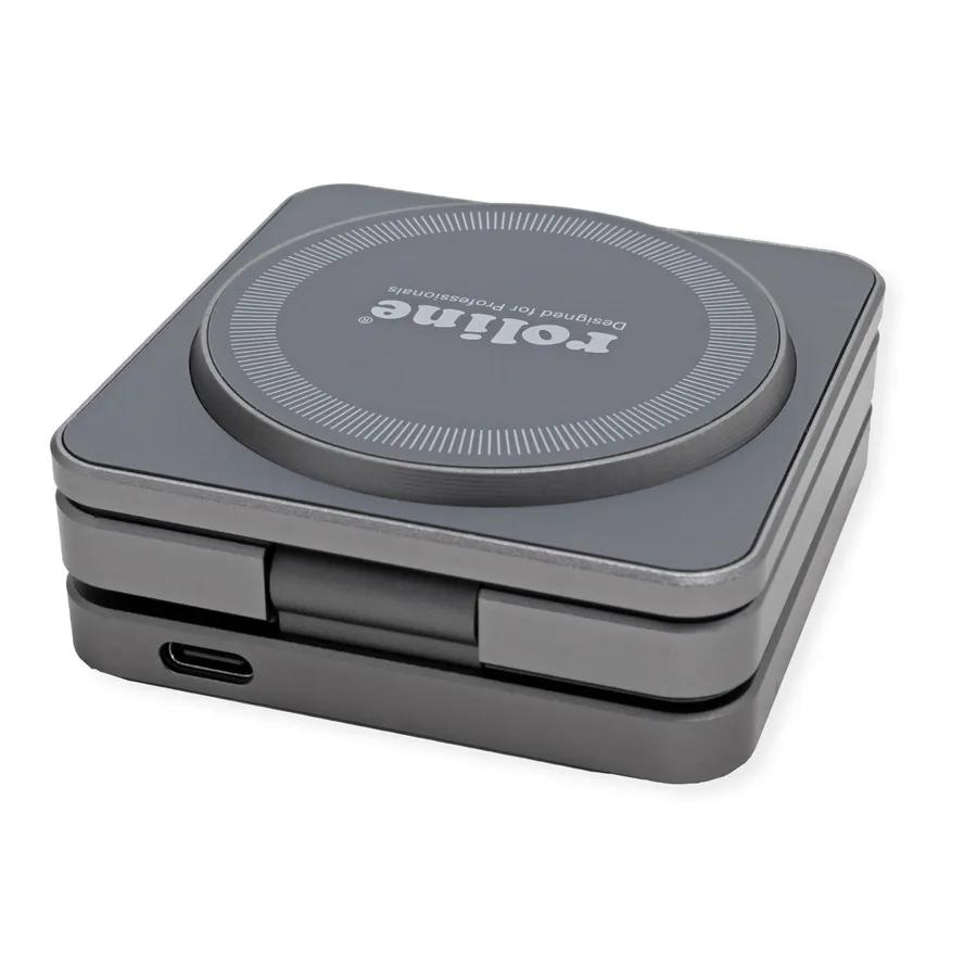 Karikues ROLINE 19.11.1008 / 15W / 3-in-1 / Qi Wireless Charging / Foldable / Samsung - Gri - 2