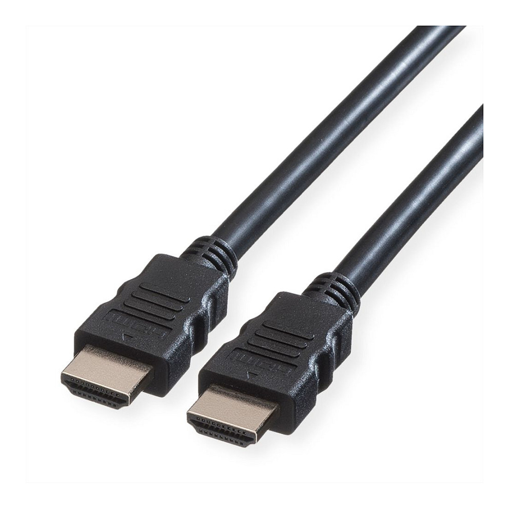 Kabllo HDMI ROLINE GREEN 11.44.5575 / HDMI në HDMI / 5m / Full HD 60Hz - Zezë