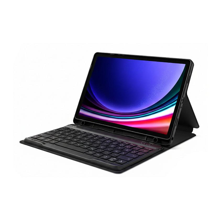 Tastierë për Tablet Inateck N0028, Samsung Galaxy Tab A9+ 11", Bluetooth 5.3, 3 Mënyra Qëndrimi - Zezë