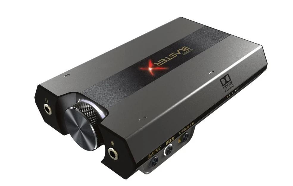 Karta të Zërimit Creative Sound BlasterX G6 / 70SB177000003 / USB-C / 7.1 / DAC 32-bit 384kHz / 130dB / Xamp – Zezë - 2