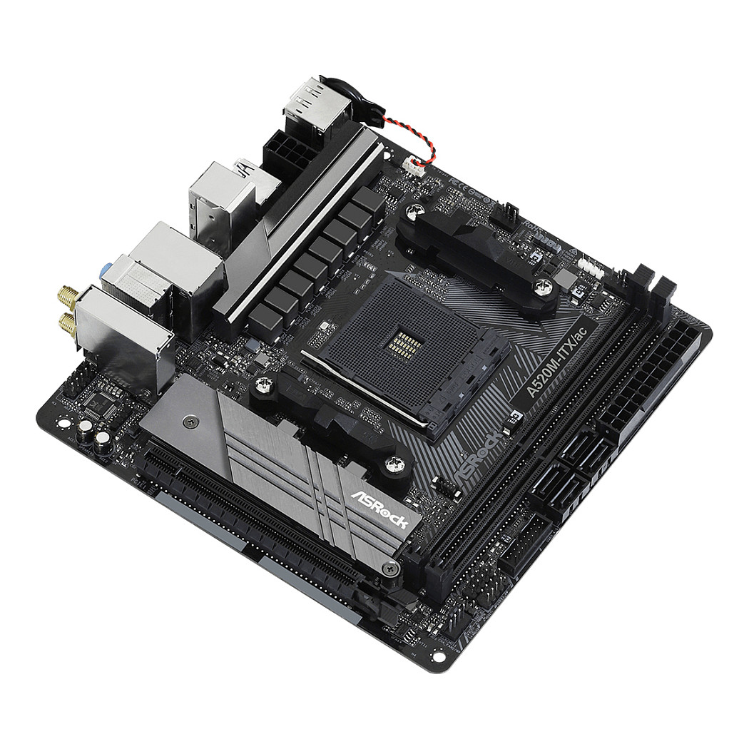 Pllakë Amë AMD AM4 ASROCK A520M-ITX/AC / DDR4 / HDMI - 3