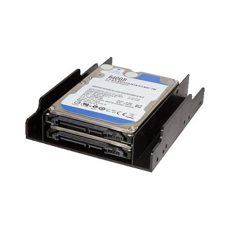 Këllëf për disqe LogiLink AD0010, 2x 2.5", për 1x 3.5", Plastikë - Zezë