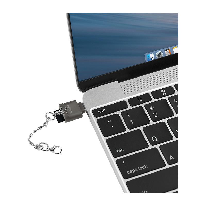 Lexues Kartelash LogiLink CR0039 / microSD / microSDHC / microSDXC / USB-C / USB 2.0 / 480 Mbit/s - Gri - 4