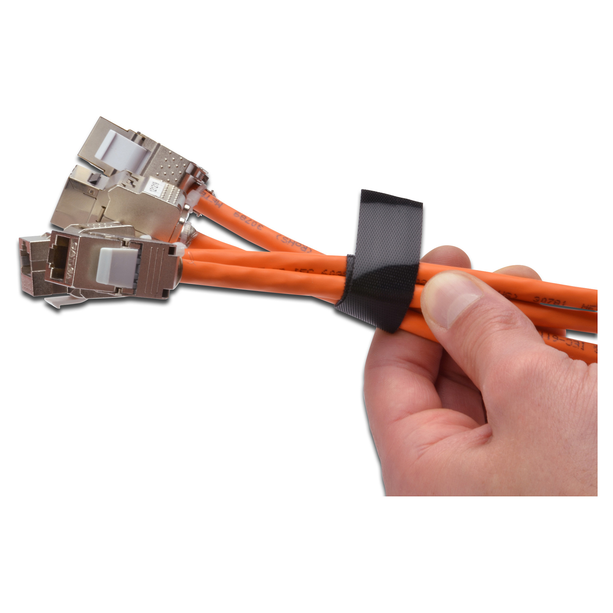 Kabllo për Rrjet Rrip ngjitës (Hook-and-Loop Strap) 20mm / Rrotull 10m – Zezë - 4