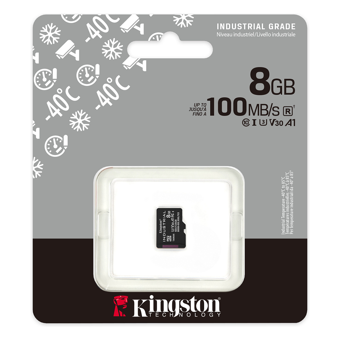 Kartë Memorie SD CARD 8GB Kingston Industrial microSDHC 100MB/s - 5