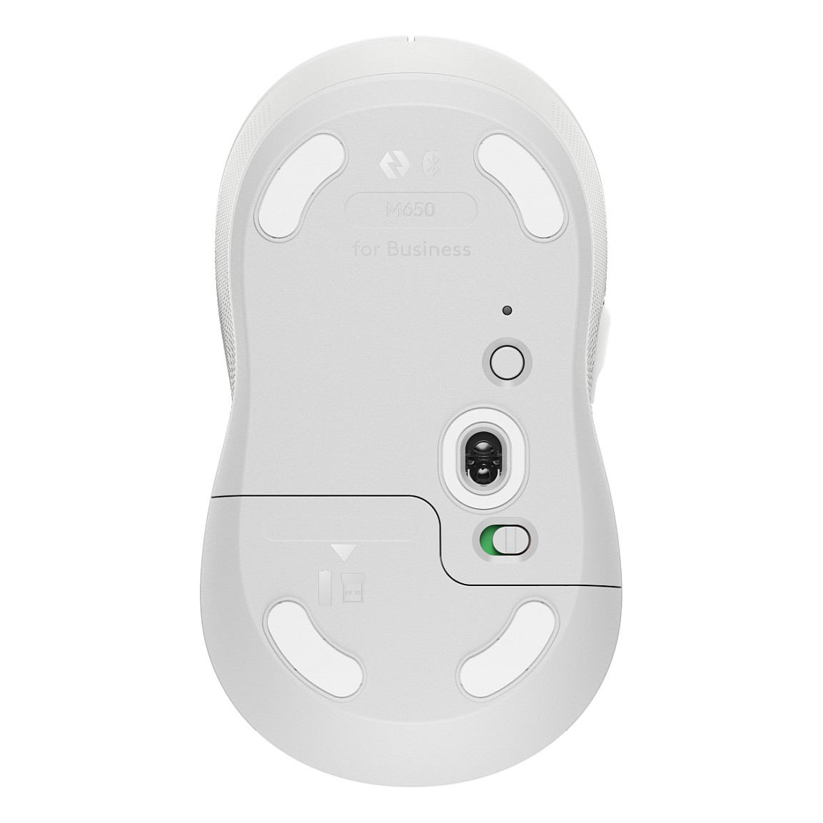 Logitech Signature M650 for Business Mouse wireless Bluetooth 2.4 GHz Bolt USB receiver off-white - 6