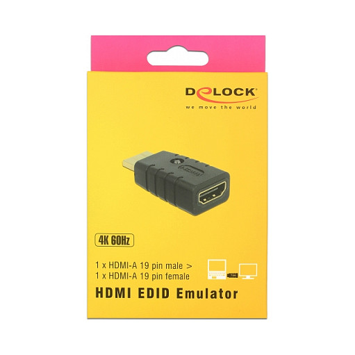 Kabllo HDMI-A DELOCK / Stecker në Buchse / EDID Emulator - 3
