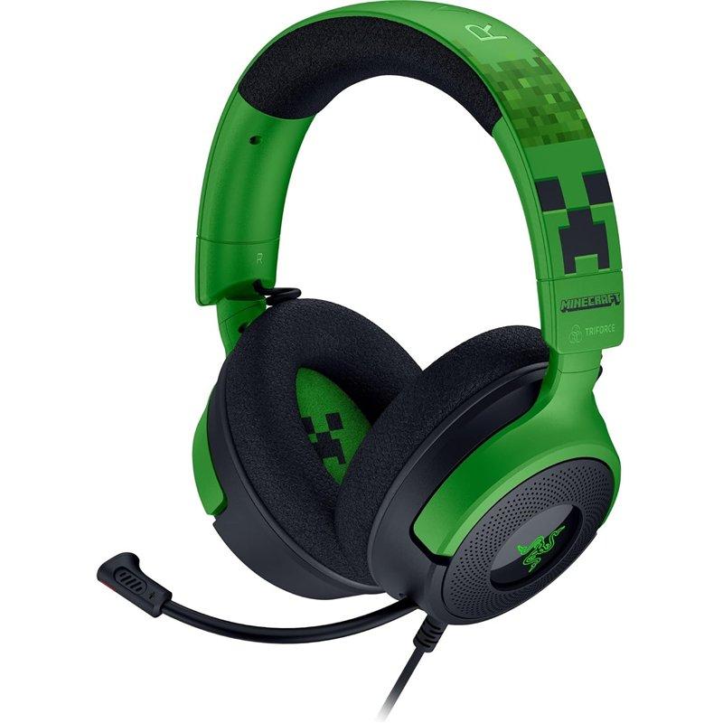 Kufje Gaming Razer Kraken V4 X / Wired / USB + 3.5 mm / 20–20.000 Hz / 1.8 m - Zezë/Gjelbër