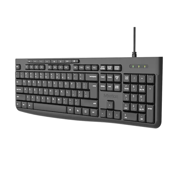 Tastierë me kabllo Meetion K200 / US Layout - Zezë - 3