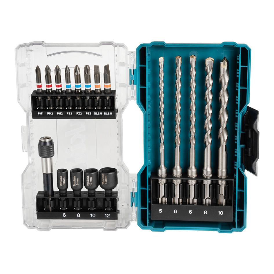 Set Punto dhe Maja Makita E-07026, SDS-Plus, 18 Pjesë - Shumëngjyrësh - 2