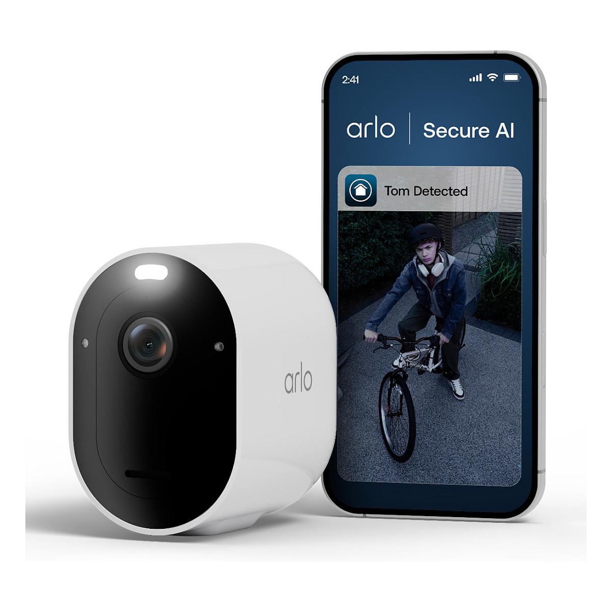 Kamerë Sigurie IP CCTV Arlo Pro 6, VMC4070P-100EUS, 4MP, 2K+ HDR, 160°, Dual-Band Wi-Fi, Color Night Vision, 2-Way Audio - Bardhë - 4