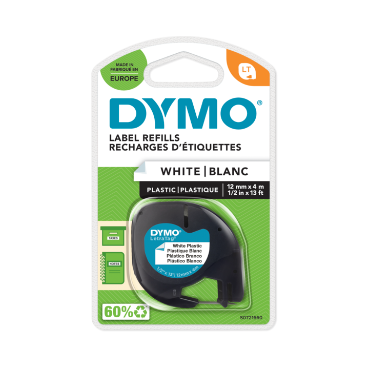 Shirit për Printer 3D Dymo Colour Ribbon 91221 / S0721660 - Zezë mbi Bardhë