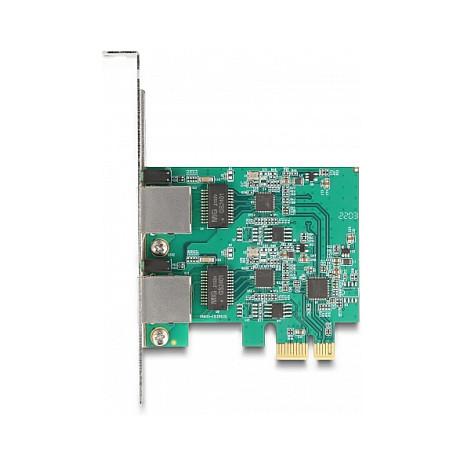 Karta të Rrjetit Delock 88101 / PCIe 2.1 x1 / 2x 2.5 Gigabit LAN RJ45 / 2.5Gbps / Realtek RTL8125B / Low Profile - 3