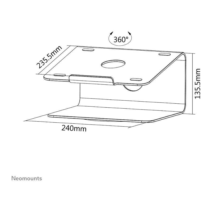 Neomounts Notebook-Ständer NSLS050 10"-15" 5KG Silver - 12