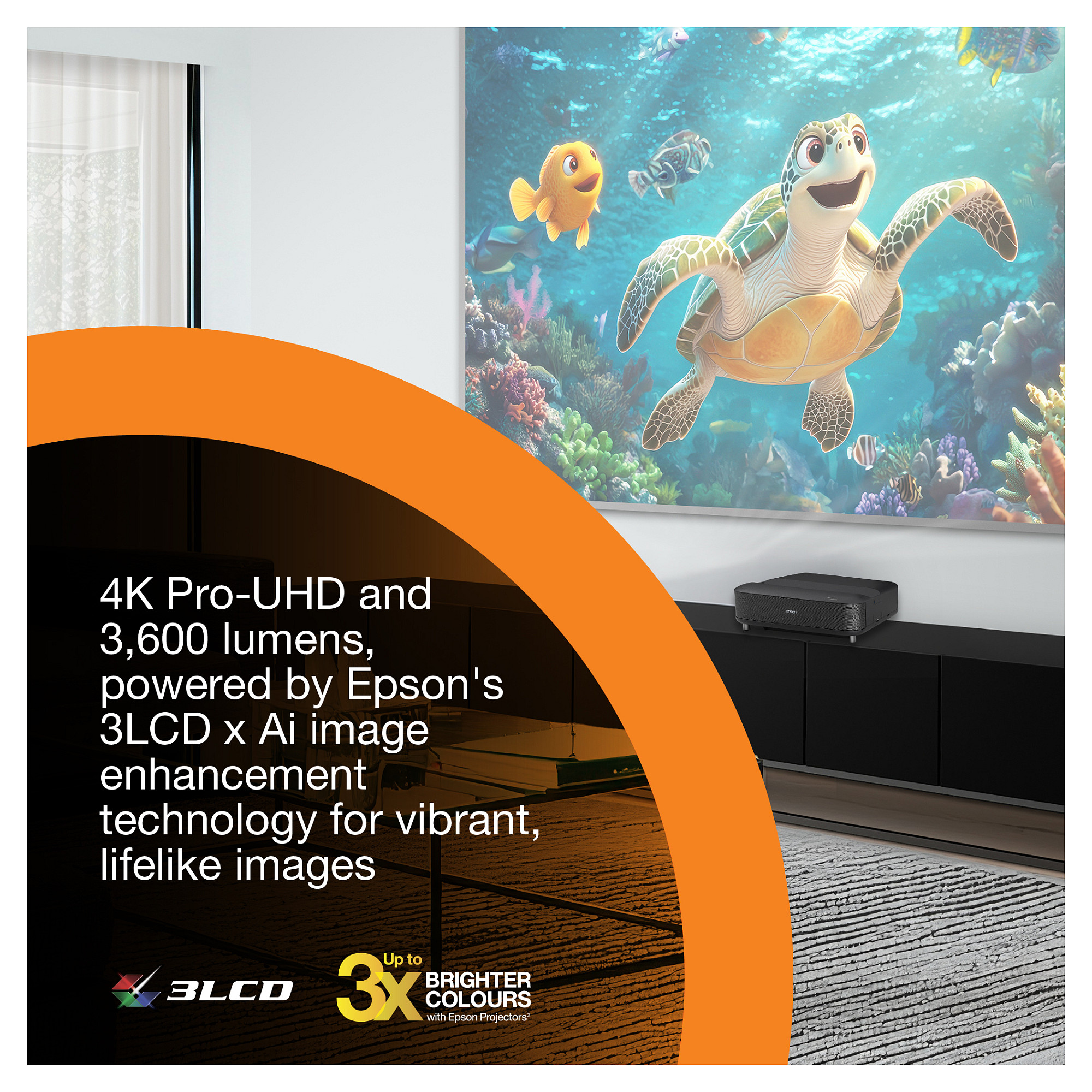 Projektor Epson Lifestudio Grand EH-LS670B / Laser / 3600 Lumens / 4K UHD / WIFI / HDMI - Zezë - 17
