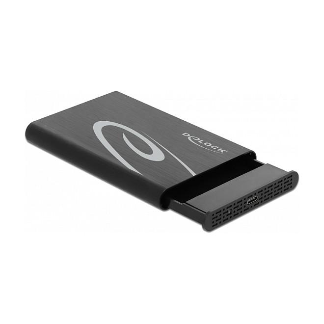 Këllëf për HDD/SSD DeLOCK 42610 / 2.5" SATA / USB 3.2 Gen 2 / 10Gbps – Zezë - 2