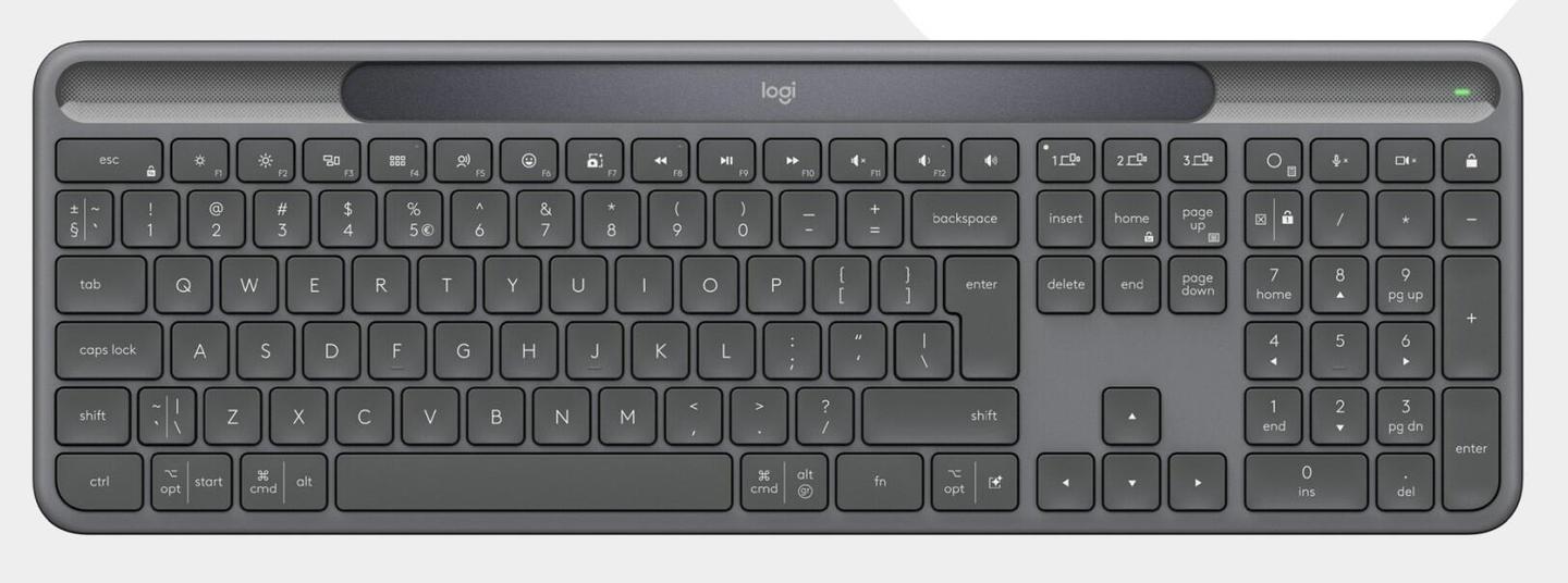 Tastierë Pa kabllo Logitech Slim Solar+ K980 / 920-013779 / International English US / Bluetooth / Logi Bolt / Solar – Grafit - 1