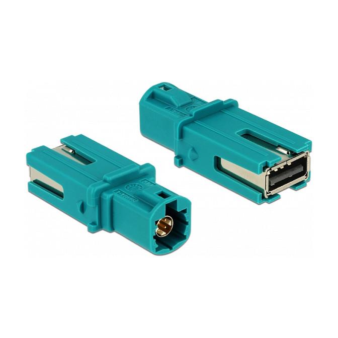 Adapter DeLOCK 89896, HSD Z mashkull në USB 2.0 Type-A femër - Blu