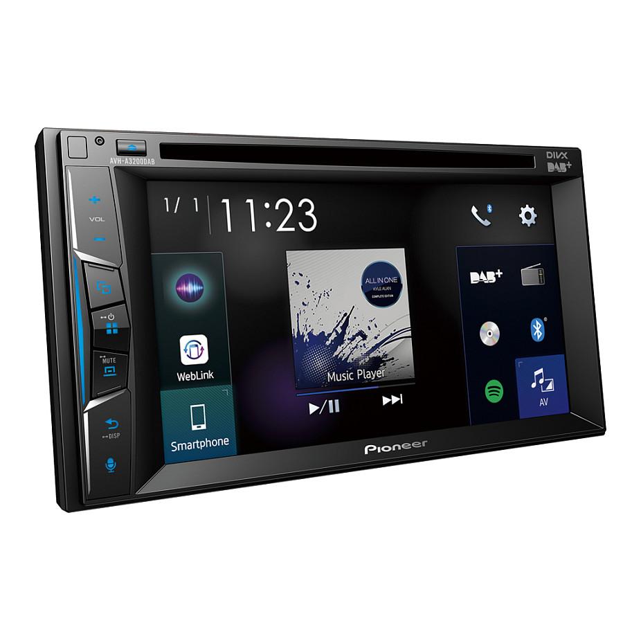 Radio multimedia për veturë Pioneer AVH-A3200DAB, 2 DIN, ekran me prekje 6.2", CD/DVD, DAB+, Bluetooth, 4 × 50 W - Zezë - 3
