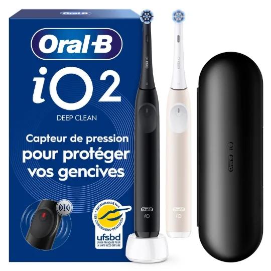 Furçë Dhëmbësh Elektrike Oral-B iO Series 2 Duo / 3 Programe / Sensor Presioni / 2 Copë – Zezë/Rozë
