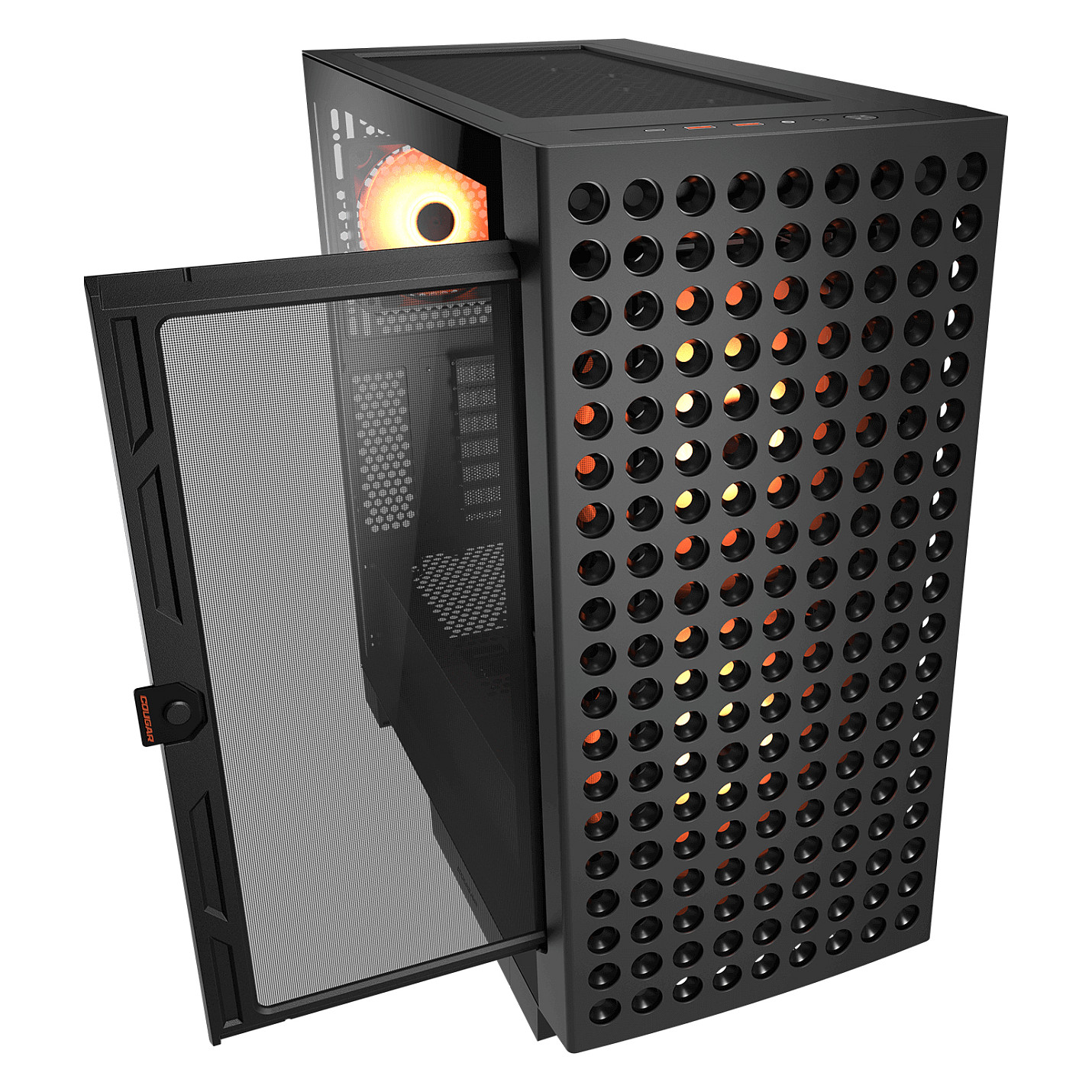 Kasë Midi COUGAR Airface ECO / ARGB – Zezë - 3