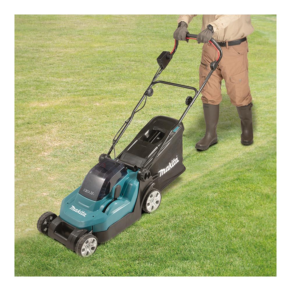 Kositëse Makita DLM382PM2, 36V, Gjerësi Prerjeje 38cm, Kosh 40L, 2x4Ah - Blu/Zezë - 7