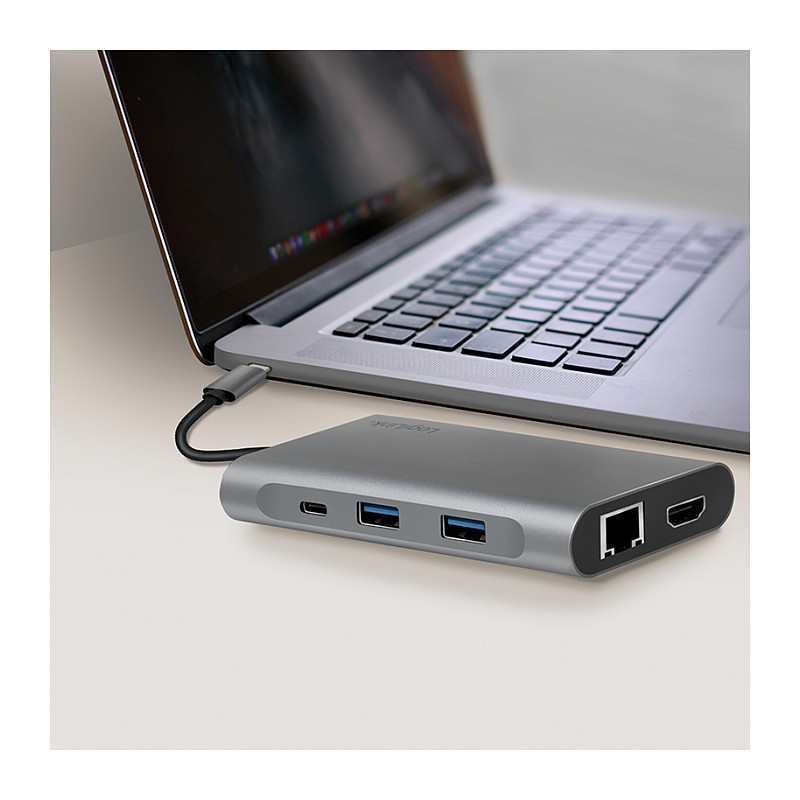 Docking Station LogiLink UA0382 / USB 3.2 Gen 1 / HDMI 4K 30Hz / DisplayPort / Gigabit Ethernet / USB-C PD 100W / 8-Port – Argjend - 7