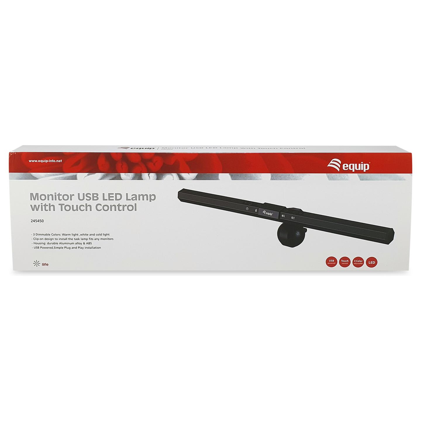 Llambë për Monitor Equip 245450 / USB / LED / Touch Control / 2800-6500K / 400lm - Zezë - 2