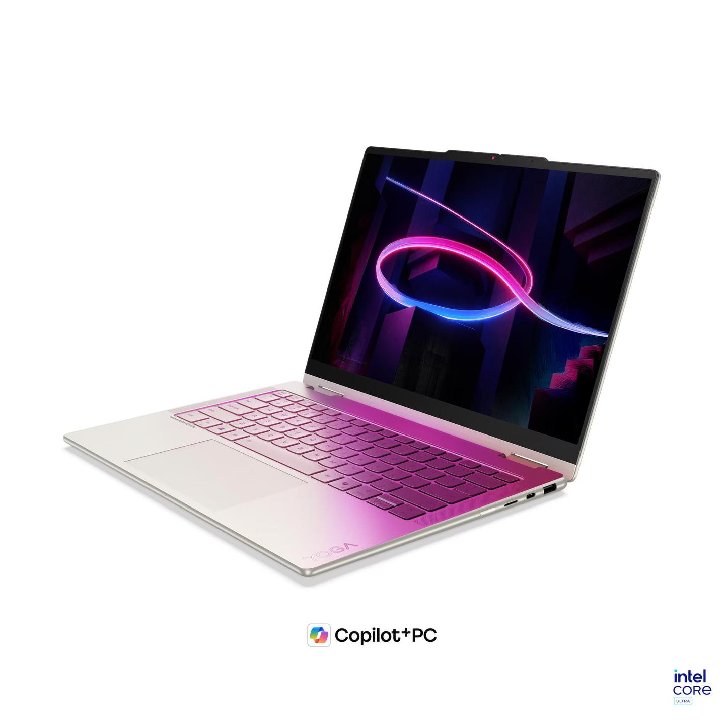 Laptop Lenovo Yoga 7 14IPH11 / 2-in-1 / Core Ultra 7 355 / 32GB LPDDR5X-7467 / 1TB / 14" WUXGA OLED 60Hz Touch / Intel Graphics - Seashell - 3