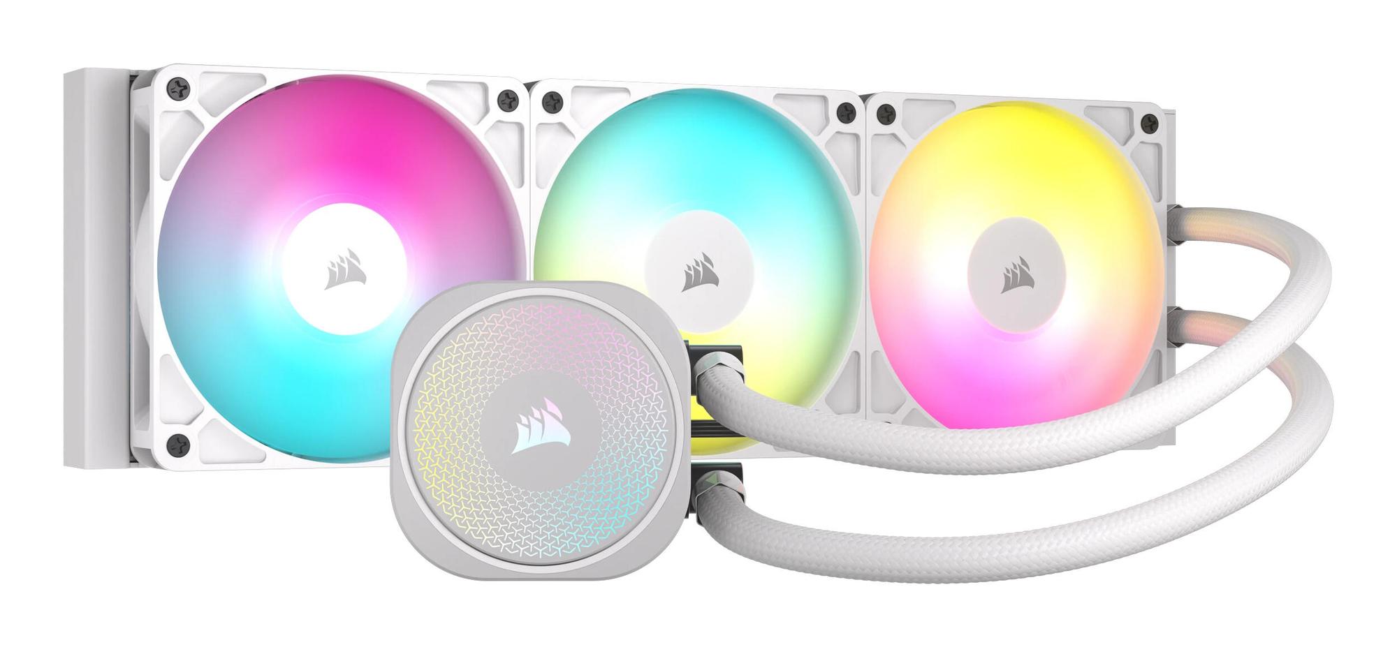 Ftohës me ujë për procesor Corsair NAUTILUS 360 RS ARGB / 360mm / 3x 120mm ARGB Fan / CW-9060095-WW – Bardhë