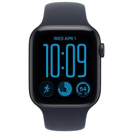 Apple Watch SE 3, 44mm, GPS + Cellular, Midnight Aluminium, Navy Blue Sport Band - S/M - 2