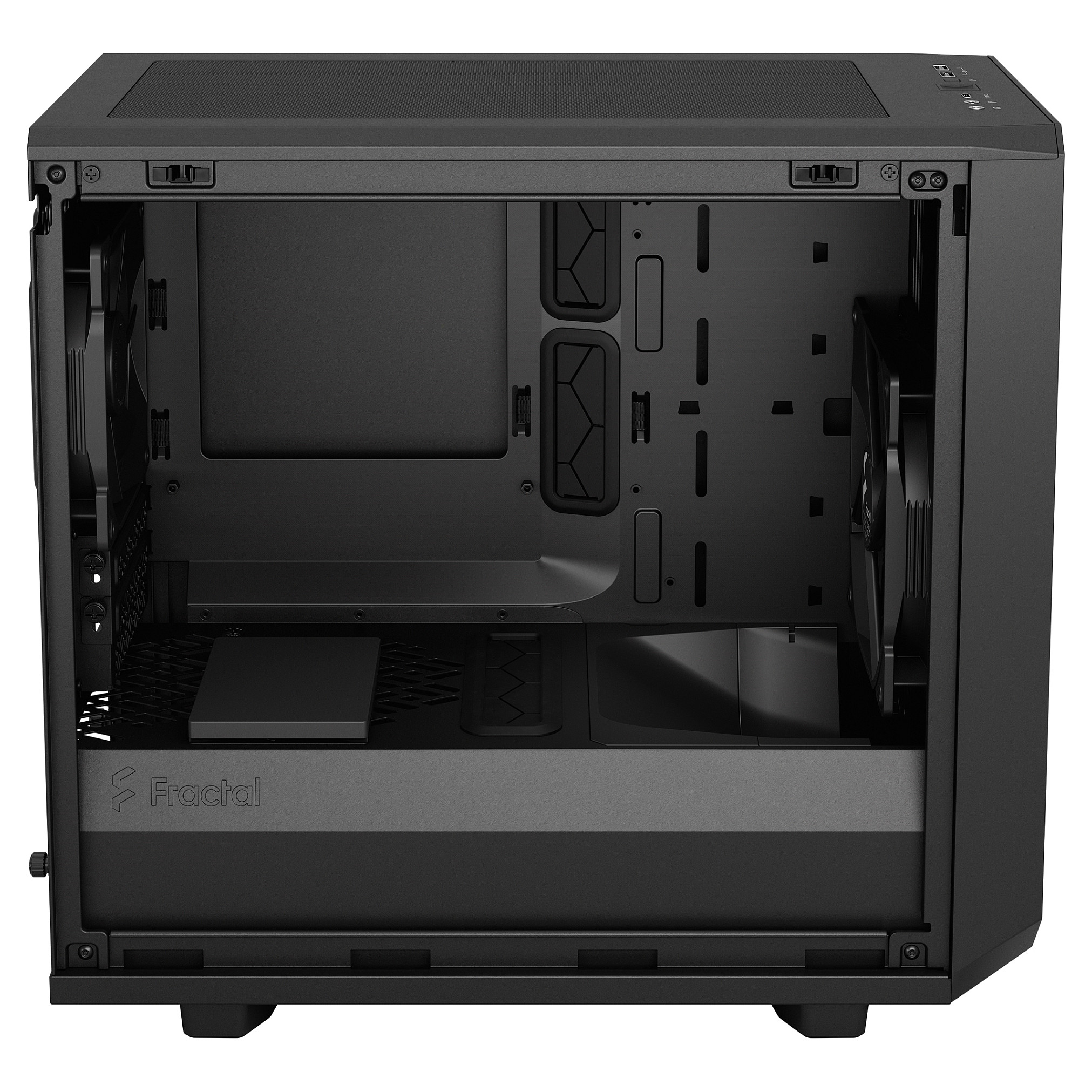 Kasë PC Fractal Design Meshify 2 Nano / Mini Tower / Mini-ITX + Mini-DTX / 1x 140mm + 1x 120mm Fan / Tempered Glass - Zezë - 15