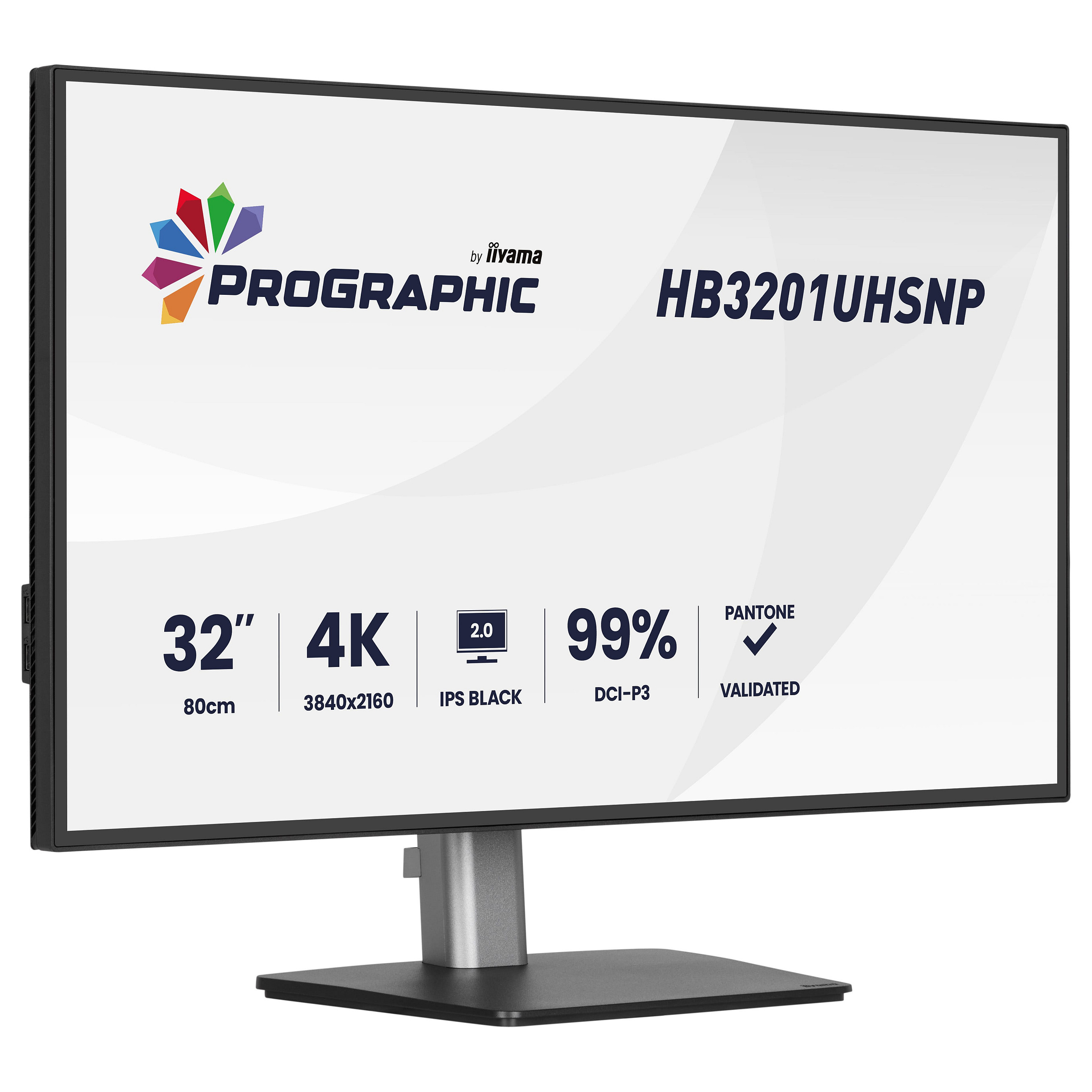 Monitor iiyama ProGraphic HB3201UHSNP-B1 / 31,5"/ 4K Ultra HD IPS / 60 Hz / 4 ms / HDMI+USB+DP - Zezë - 3