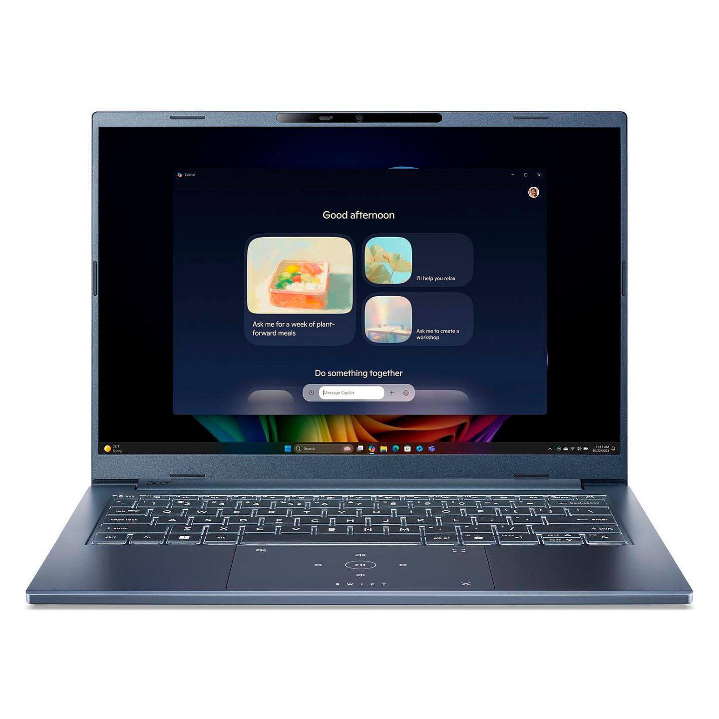 Laptop Acer Swift Go 14 AI SFG14-75-97W4 / Core Ultra 9 288V / 32GB LPDDR5X / 1TB / 14" WUXGA OLED / Intel Arc 140V - Blu - 2