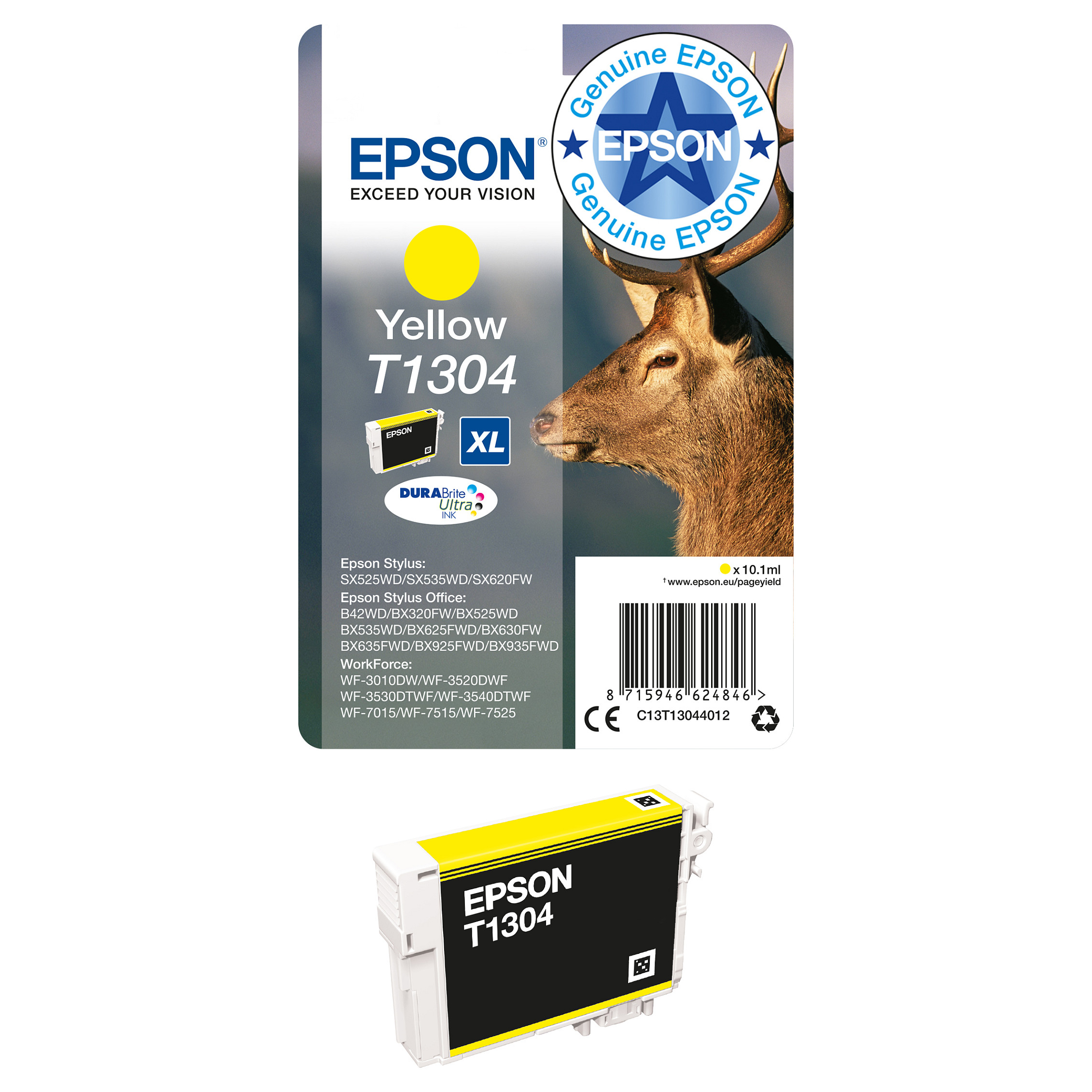 INK Epson T1304 / 10.1ml / DURABrite Ultra Ink / deri në kapacitet ekstra të lartë sipas ISO/IEC 24711 - Verdhë - 2