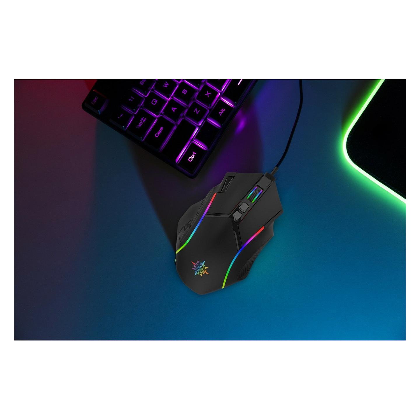 Maus Gaming me Kabllo INCA IMG-351 Empousa / 1200-12.800 DPI / 12 Butona / 1000 Hz / USB / RGB – Zezë - 6