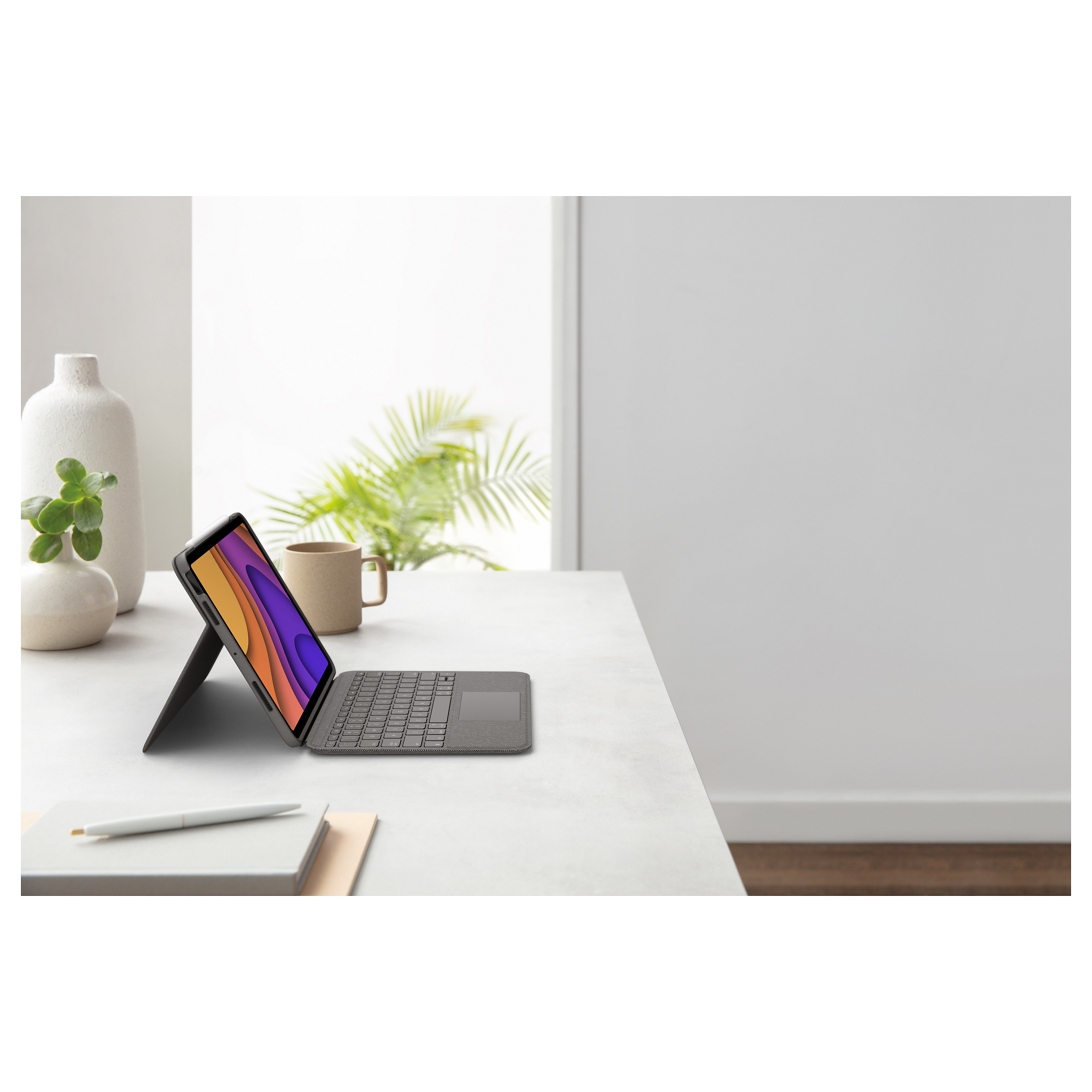 Aksesorë për tablet Logitech Slim Folio Bluetooth Keyboard with protective cover for iPad Air 10.9"  - Gri - 12