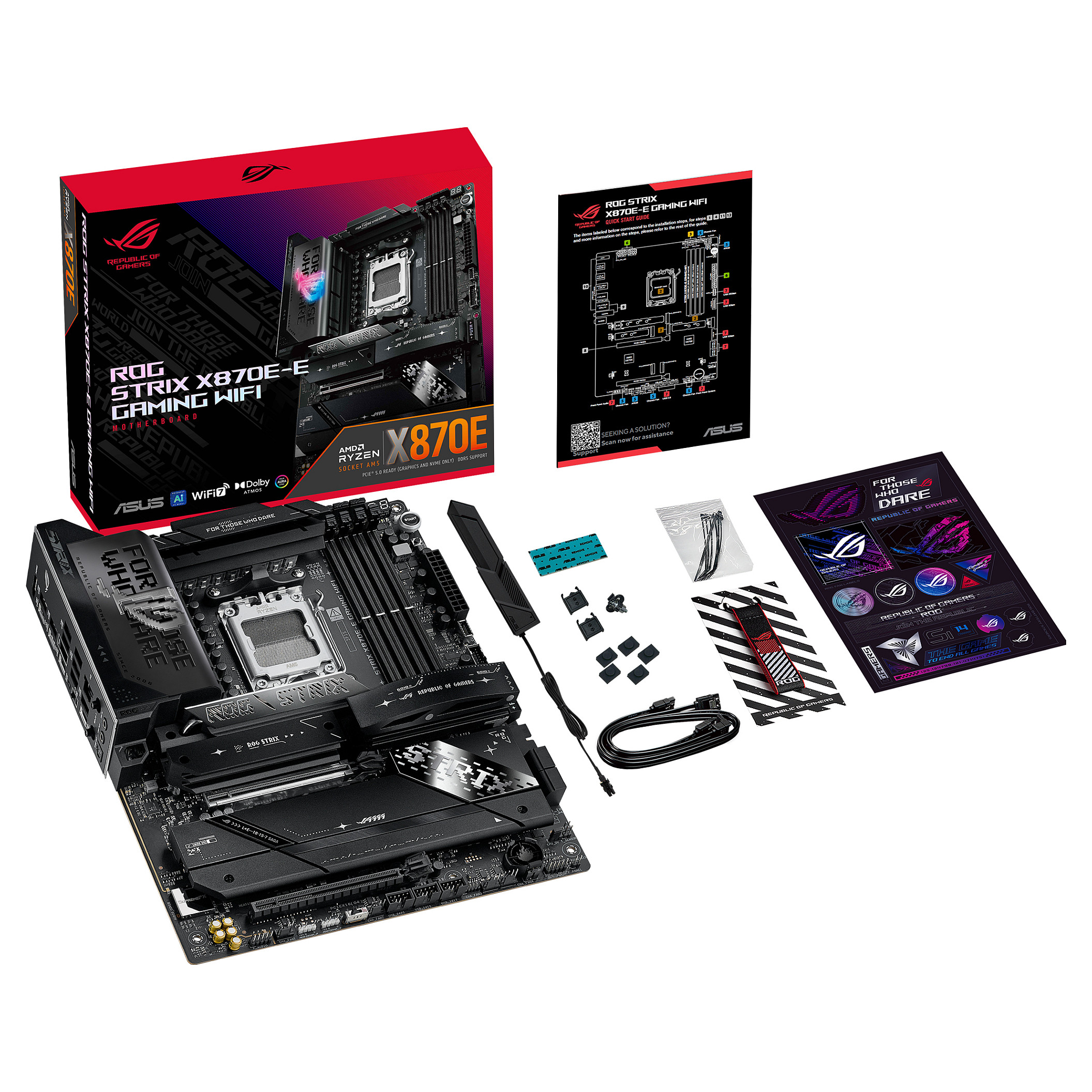 Pllakë Amë ASUS ROG STRIX X870E-E GAMING WIFI / AMD AM5 / X870E / DDR5 / ATX / Wi-Fi 7 / 5GbE LAN - 15