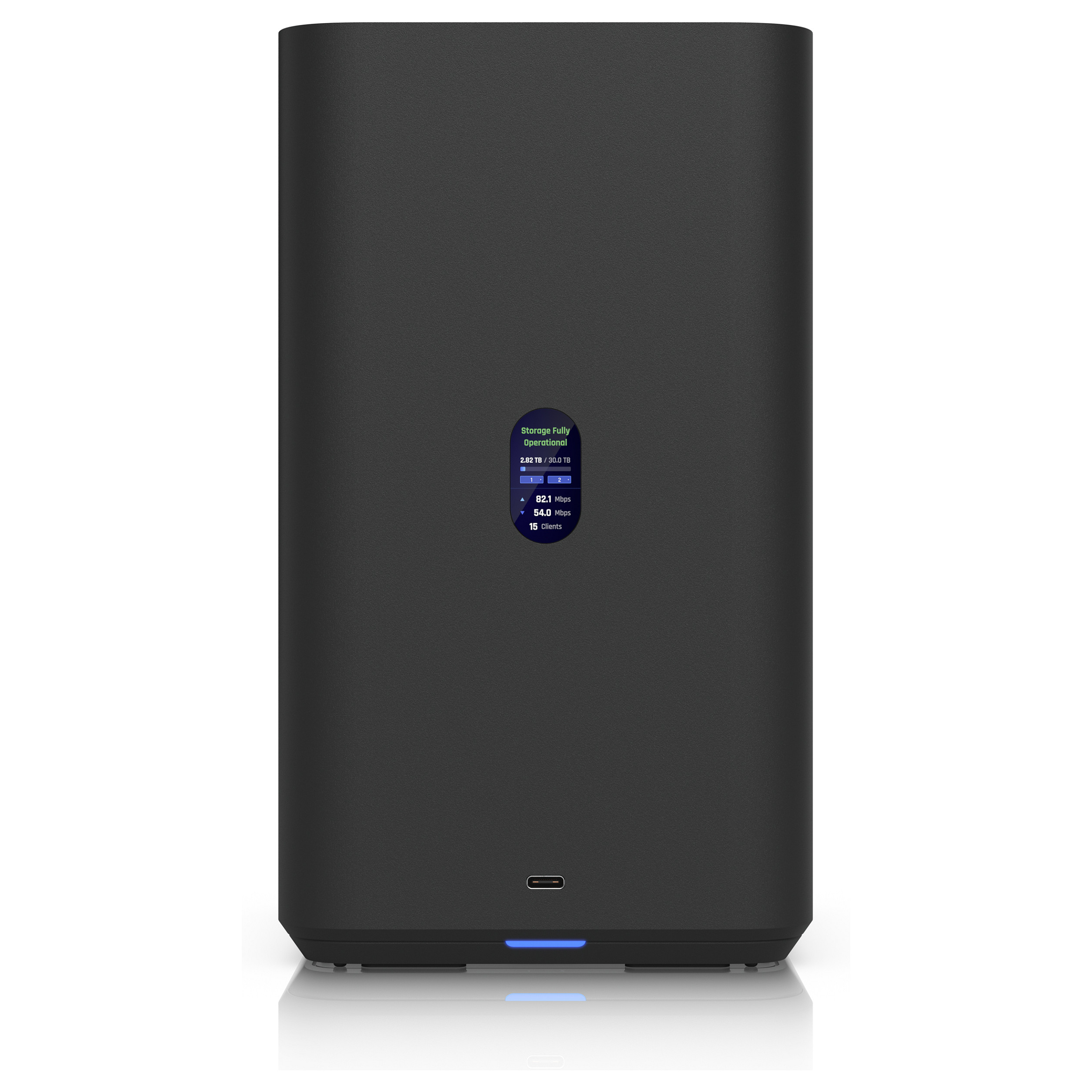 Ubiquiti UniFi UNAS-2-B – 2-Bay NAS, 2x SATA HDD, RAID 1, 2.5GbE, USB-C, PoE++, UniFi Drive Private Cloud