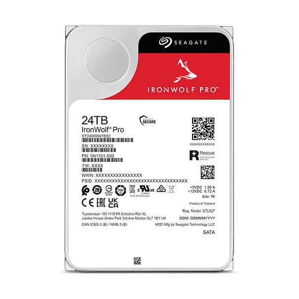 HDD të Brendshme Seagate IronWolf Pro ST24000NT002 / 24TB / 7200 RPM / 512MB - 4