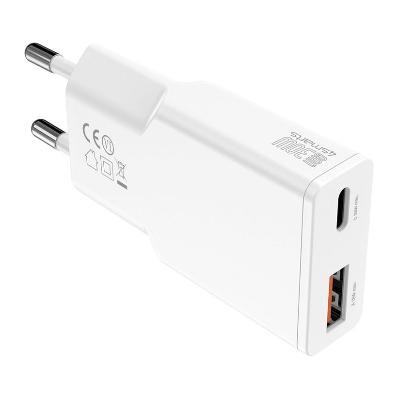 4smarts PDPlug Slim Duos / 30W / USB-C USB-A / i bardhë - 3