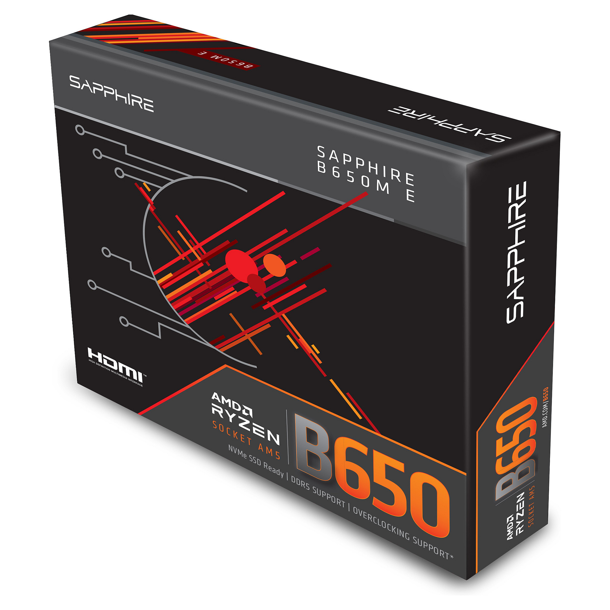 Pllakë Amë AMD AM5 SAPPHIRE B650M-E / DDR5 / MicroATX / HDMI+DP - 7