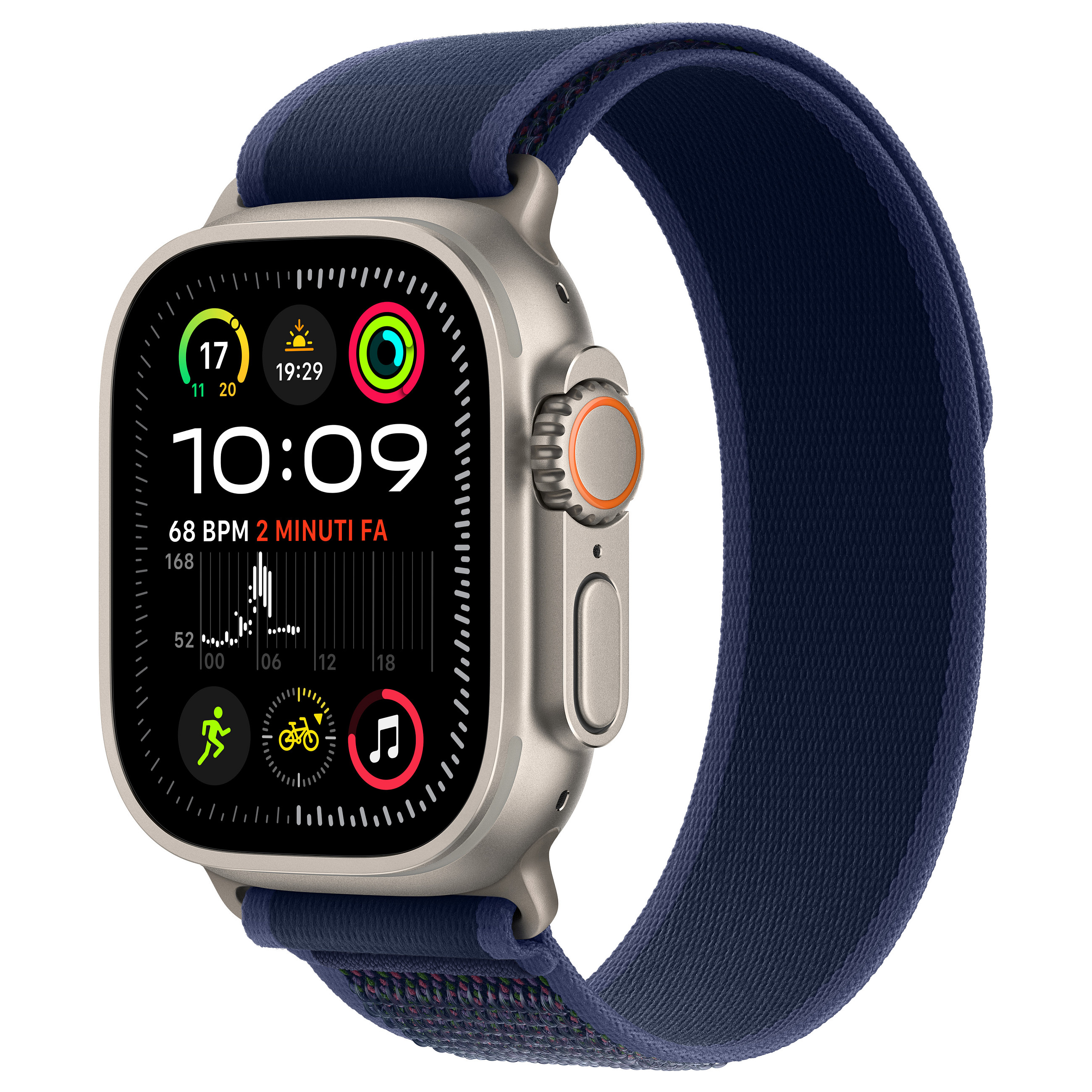 Apple Watch Ultra 2 / GPS + Cellular / 49mm / Natural Titanium Case with Blue Trail Loop - S / M - 1
