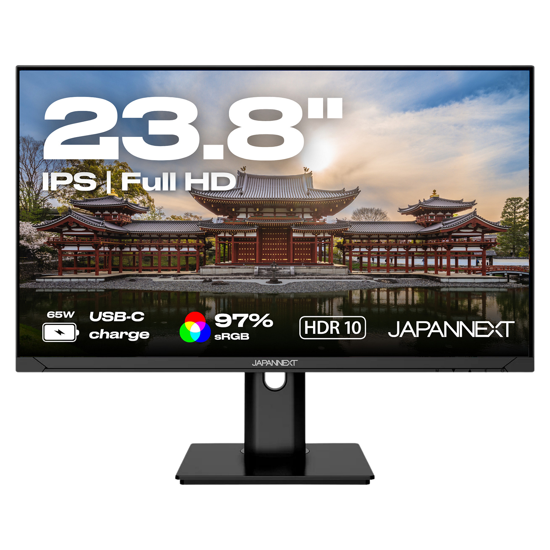 Monitor JapanNext JN-IPS238FHDR-C65W-HSP / 23,8"/ Full HD IPS LED / 75Hz / 14ms / HDMI+DP - Zezë - 5
