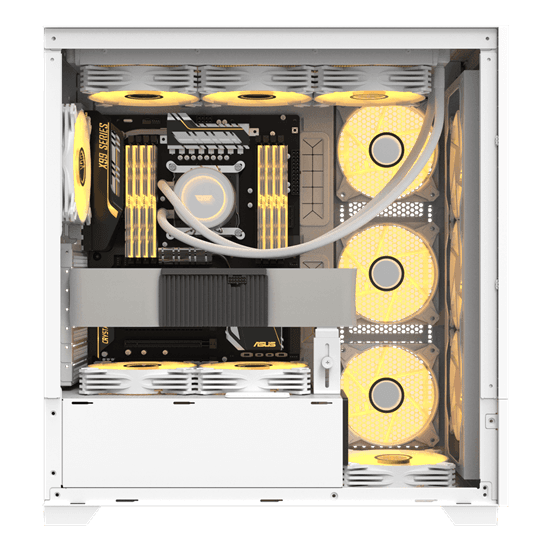 Kasë DarkFlash DF5000 / Mid-Tower / ATX-M-ATX-ITX / Mesh / Xham i Temperuar - Bardhë