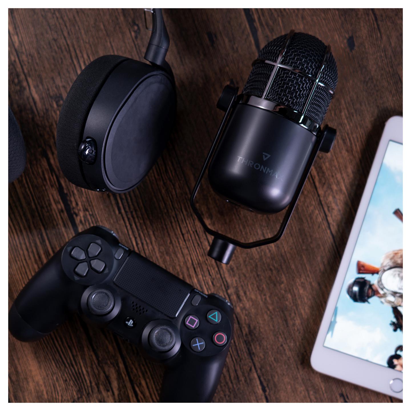 Mikrofon Thronmax Mdrill Dome M3 / USB-C / 48 kHz / 16-bit / 2 Kapsula Kondensatori / 2 Mënyra Regjistrimi / RGB - Zezë - 7