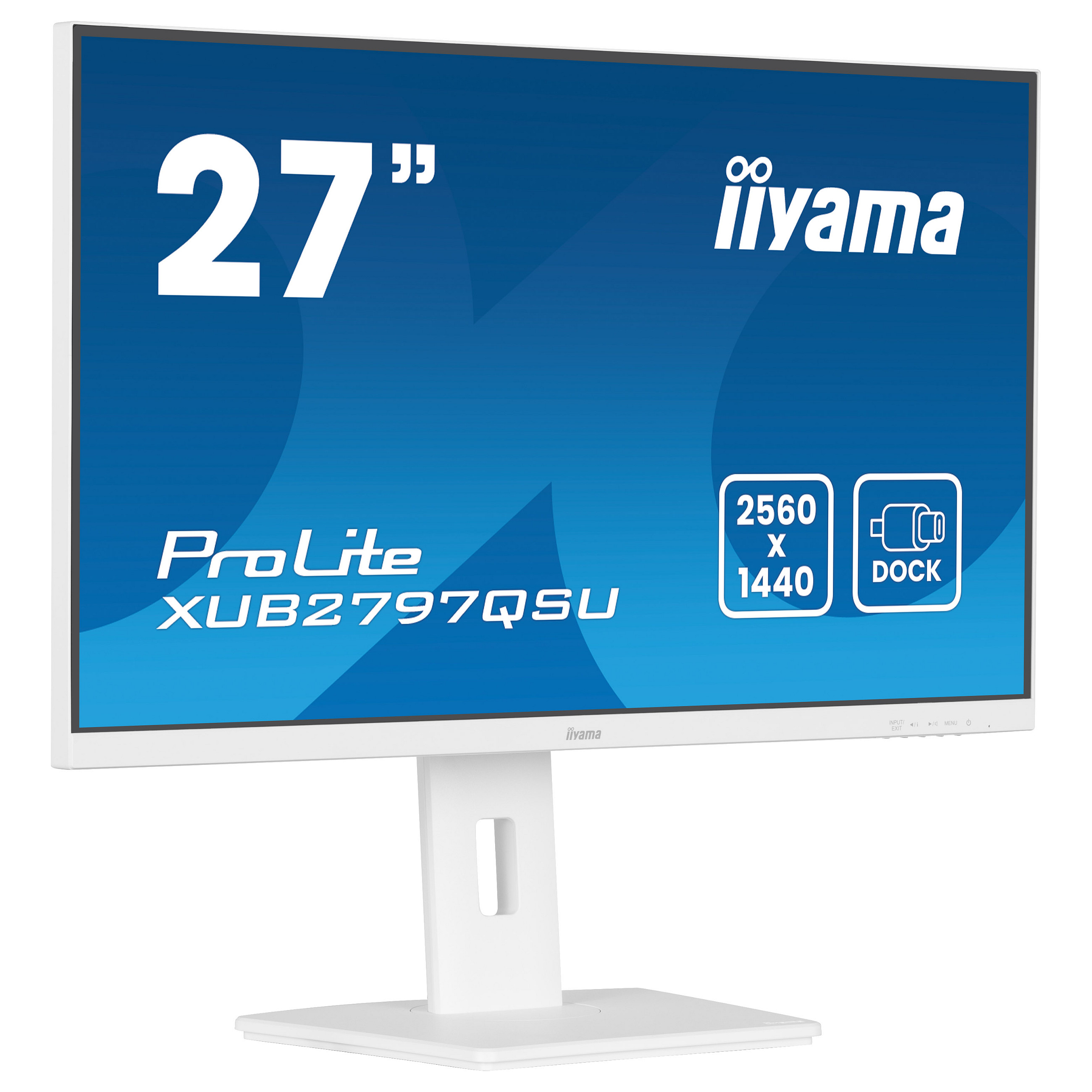 Monitor IIYAMA XUB2797QSU-W2 / 27″ / 2560×1440 / 100Hz / IPS / I bardhë - 4