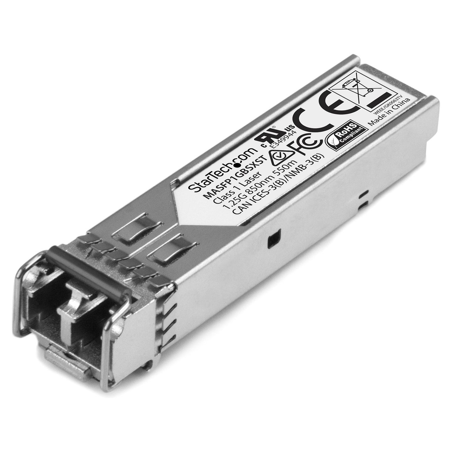 Transceiver SFP StarTech.com MASFP1GBSXST, 1Gbps, 1000BASE-SX, Multi-Mode, 850nm, LC Duplex, 550m - Argjend