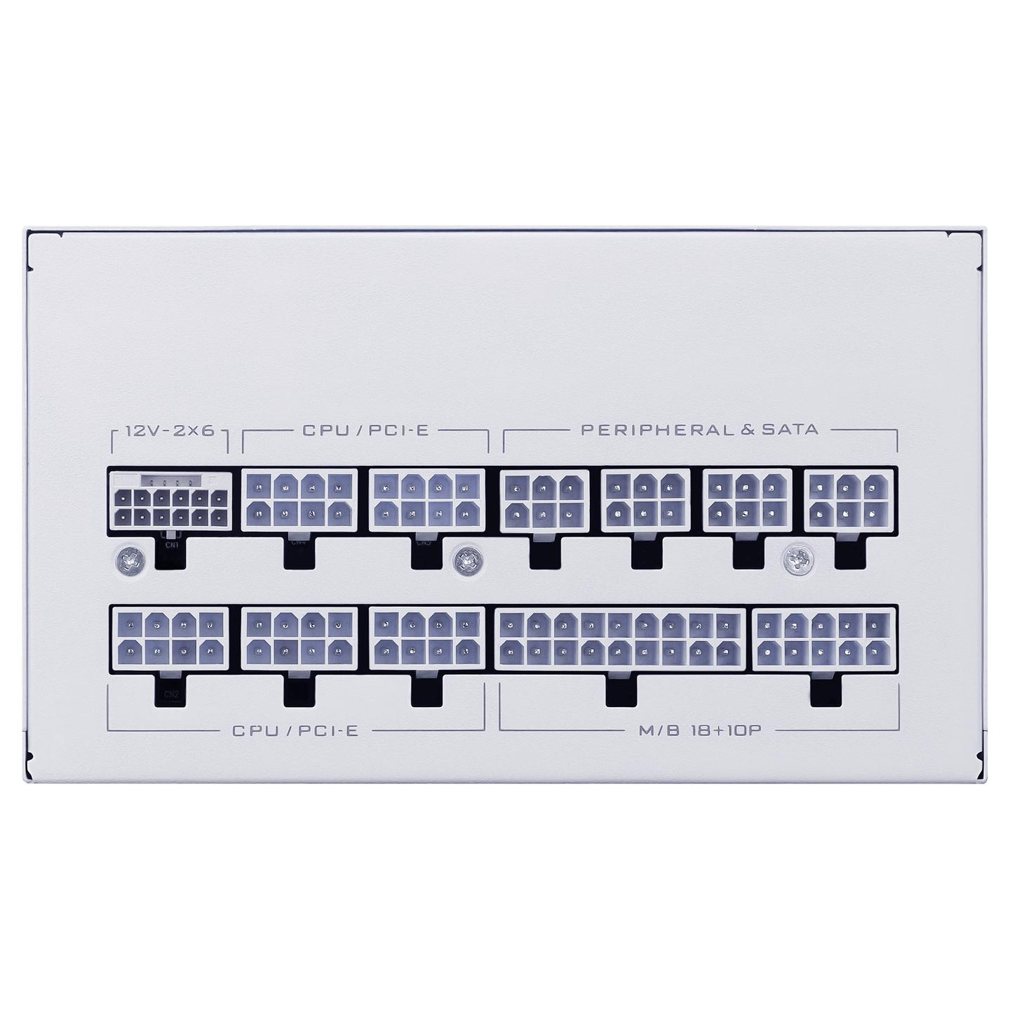 Furnizues Energjie Lian Li SX1200P, 1200W, ATX 3.1, 80 PLUS Platinum, Full Modular, 120mm Fan, PCIe 5.1 – Bardhë - 3