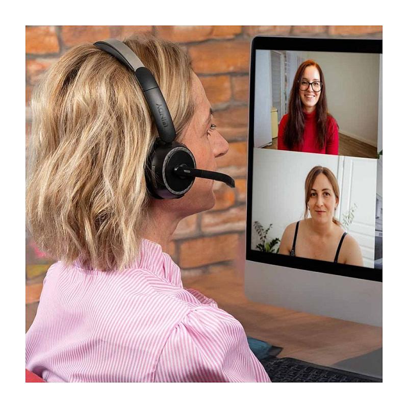 Kufje pa kabllo Lindy L118 / On-Ear / Bluetooth 5.2 / 40 mm / Noise Cancelling / 50 orë / Mikrofon – Zezë - 5
